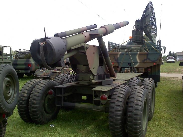Military jeep cannon