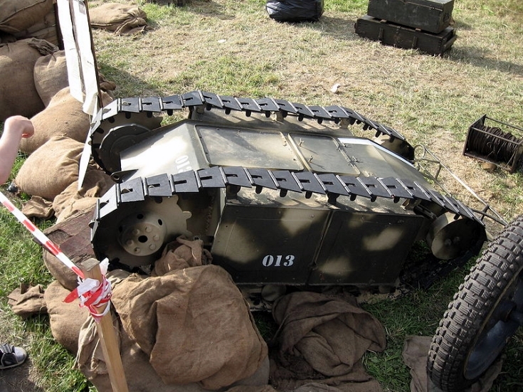 Goliath tracked mine replica